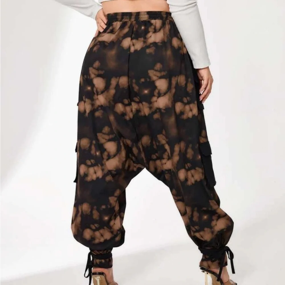 Tie Dye Cargo Harem Pants - Picture 2 of 4